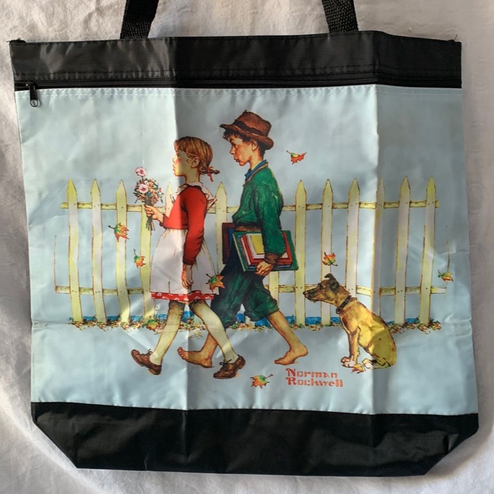 Norman Rockwell Re-useable Bag ECO FRIENDLY Save the Planet NWOT